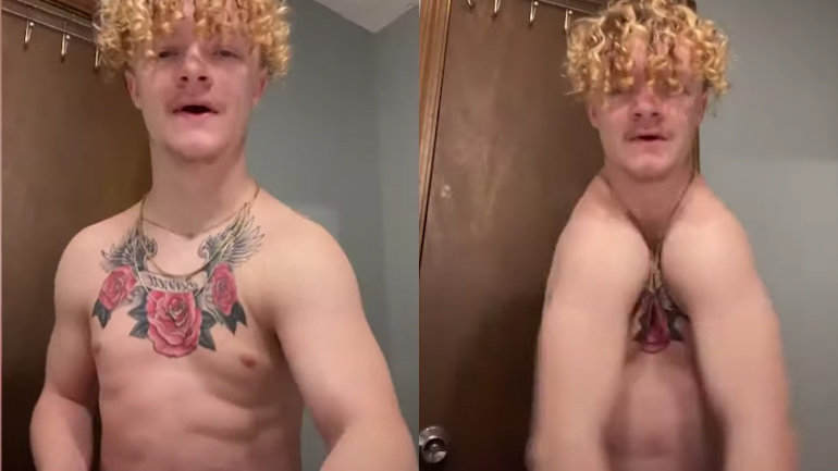 Νεαρός χτυπά τους ώμους του