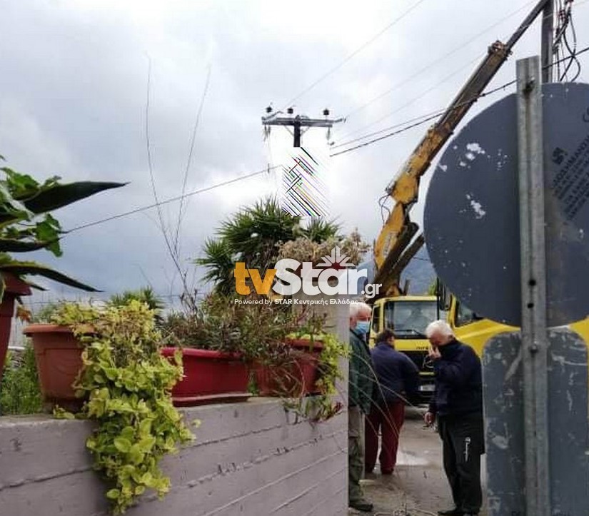 Η κολόνα όπου γίνονταν οι εργασίες