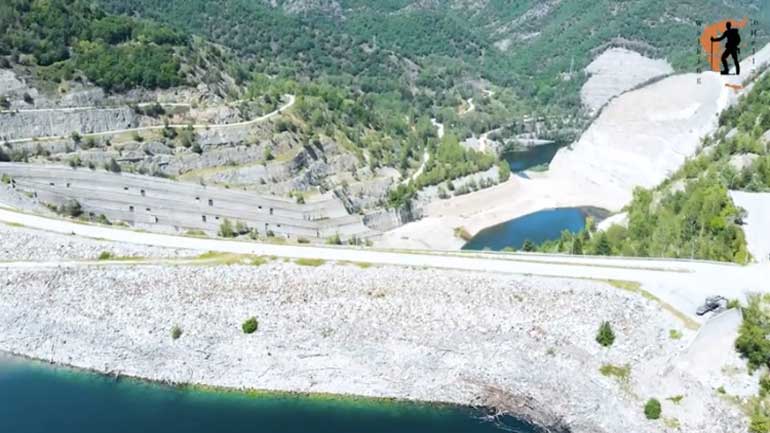 Το φράγμα “Θησαυρού” στη Δράμα από ψηλά