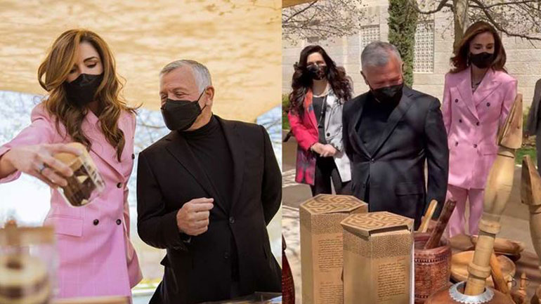 Η βασίλισσα Ράνια της Ιορδανίας έκλεψε τις εντυπώσεις φορώντας ροζ κοστούμι