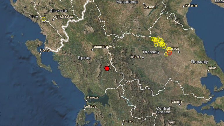 Σεισμός 3.2 Ρίχτερ νοτιοανατολικά των Ιωαννίνων