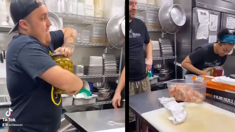 Γυναίκα ανοίγει ένα βάζο 