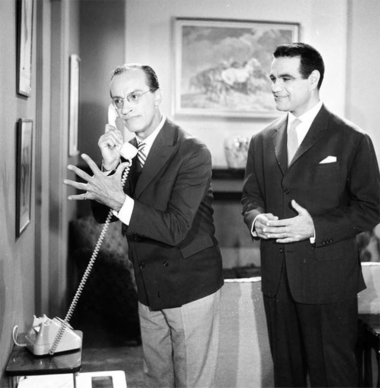 Ο Στέφανος Στρατηγός με τον Ντίνο Ηλιόπουλο στην ταινία «Ο Ατσίδας» (1961)