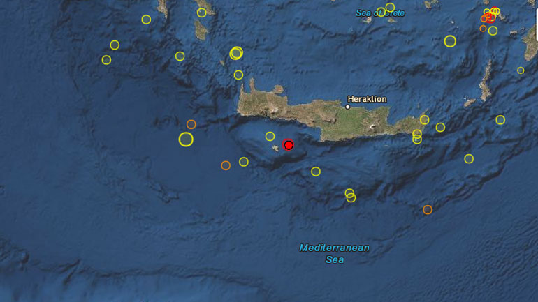 Σεισμός 3,4 Ρίχτερ στην Κρήτη