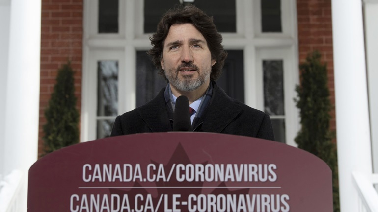 Κορωνοϊός:  Ο Τριντό κάλεσε τους Καναδούς να «κρατήσουν μερικές εβδομάδες ακόμη»