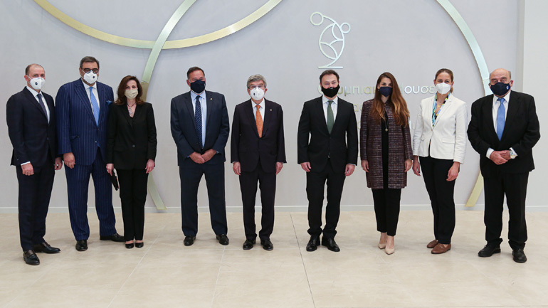 Επίσημη επίσκεψη του προέδρου της ΔΟΕ Τόμας Μπαχ στο Ολυμπιακό Μουσείο Αθήνας