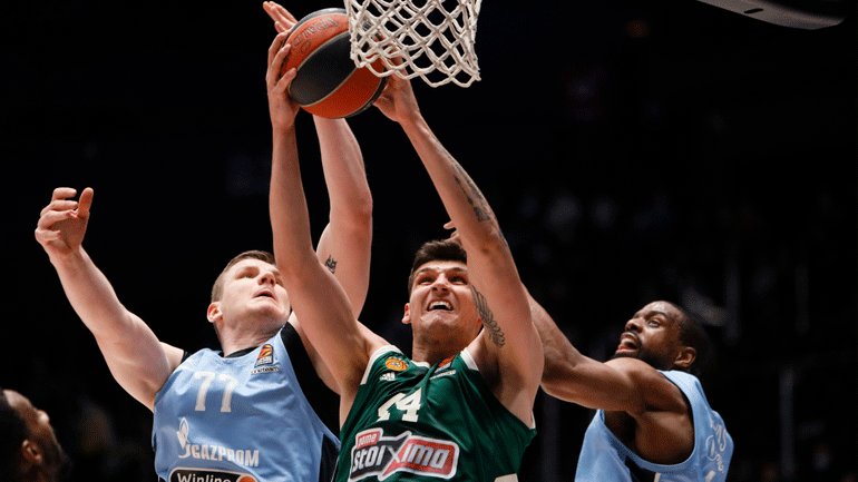 Συντριβή για τον Παναθηναϊκό στην Αγία Πετρούπολη με 112-83 από τη Ζενίτ