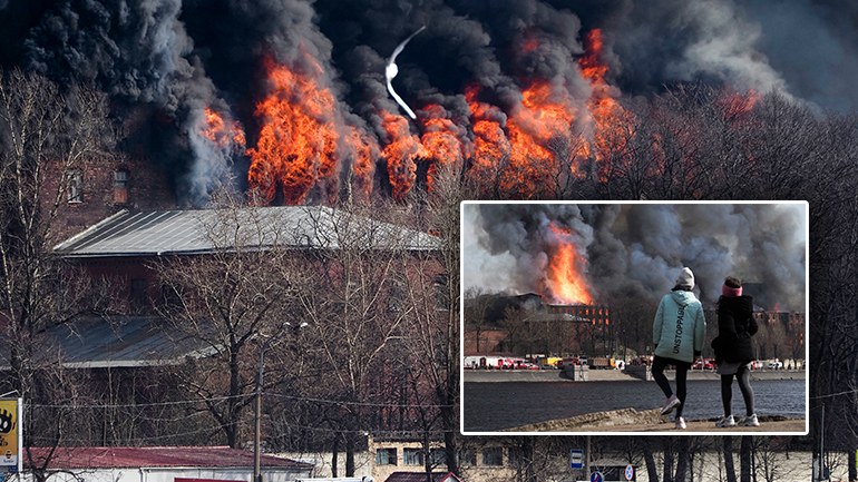 Ρωσία: Μεγάλη φωτιά σε εργοστάσιο στην Αγία Πετρούπολη – Νεκρός ένας πυροσβέστης