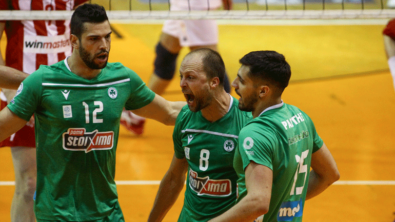 Βόλεϊ: Με μεγάλη ανατροπή ο Παναθηναϊκός, 3-2 σετ τον Ολυμπιακό