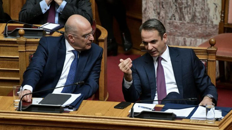 Συνάντηση του Κ. Μητσοτάκη με τον Ν. Δένδια Συνάντηση του Κ. Μητσοτάκη με τον Ν. Δένδια