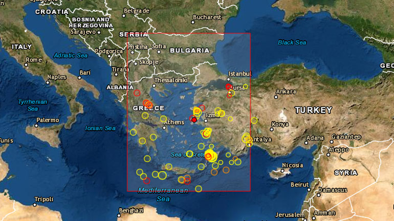 Σεισμός 3.2 Ρίχτερ βορειοανατολικά των Ψαρών