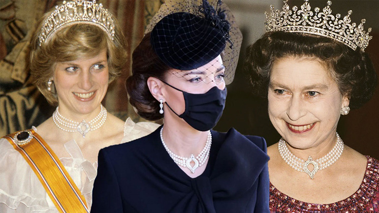 Η κομψή εμφάνιση της Kate Middleton στην κηδεία του Φιλίππου και το κολιέ προς τιμήν της Βασίλισσας