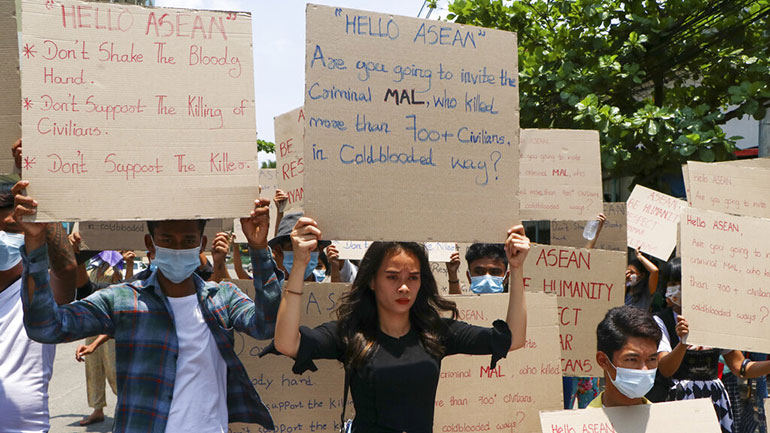 Μιανμάρ: Ακτιβιστές υπέρ της Δημοκρατίας πραγματοποίησαν νέα διαμαρτυρία στα μέσα κοινωνικής δικτύωσης
