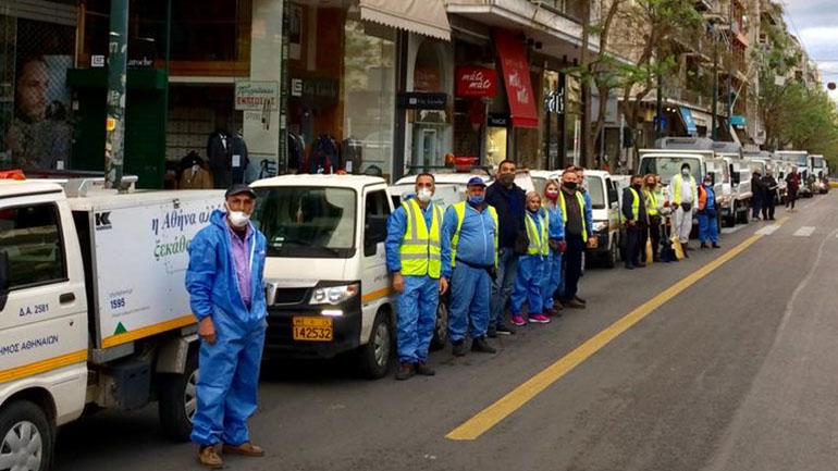 Επιχείρηση καθαριότητας στην Κυψέλη από τον Δήμο της Αθήνας