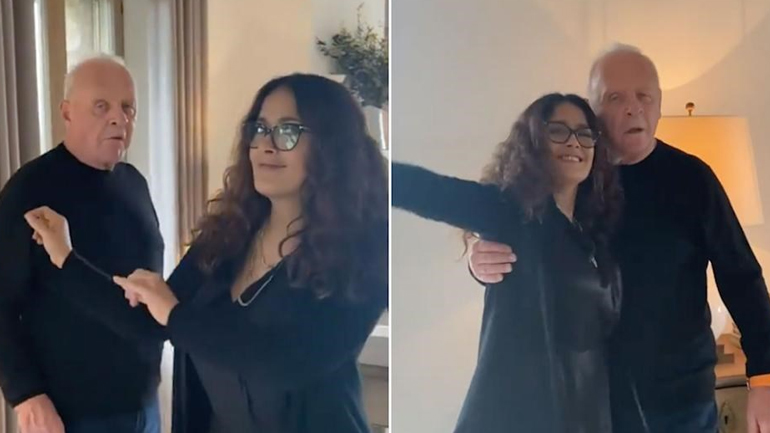 Viral ο χορός του «βασιλιά» Anthony Hopkins με τη Salma Hayek