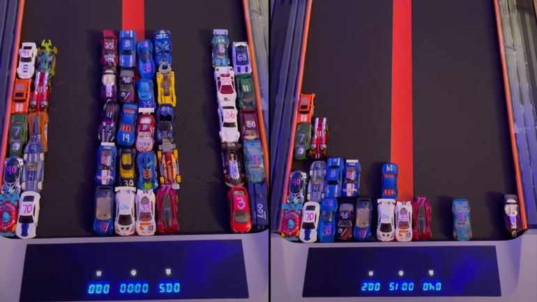 Αγώνας με Ηot Wheels σε διάδρομο