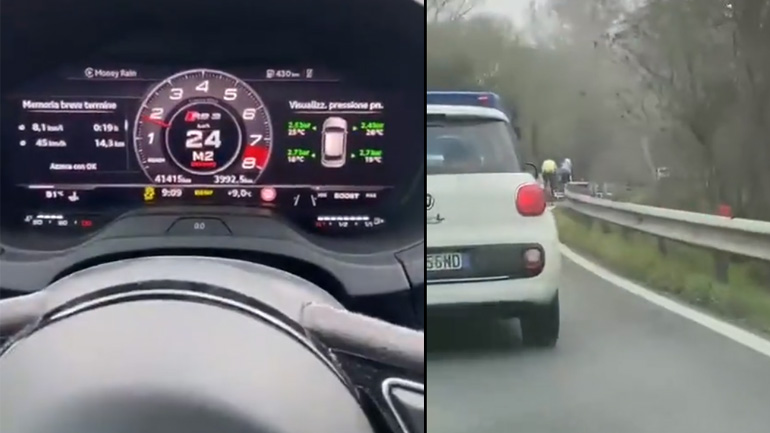 Ιταλός αυτοκινητιστής εκνευρίζεται με ποδηλάτες Ιταλός αυτοκινητιστής εκνευρίζεται με ποδηλάτες