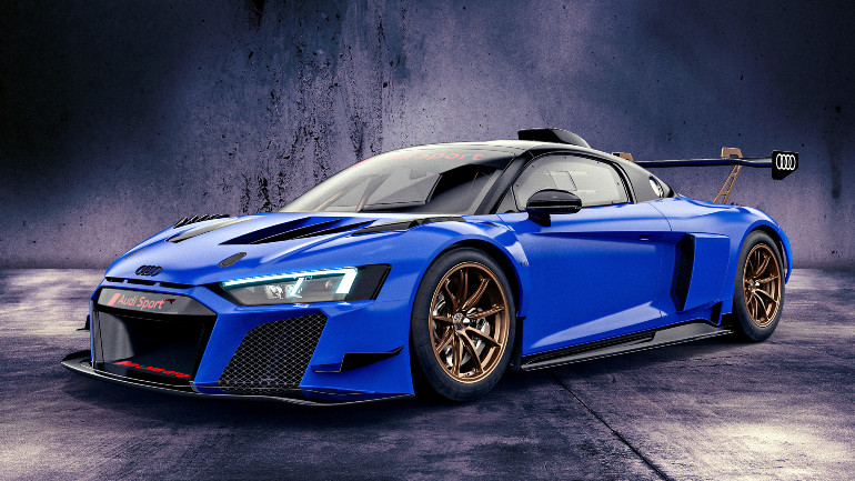 Η Nogaro Blue έκδοση είναι από τις πιο φανταχτερές για το R8 LMS GT2.