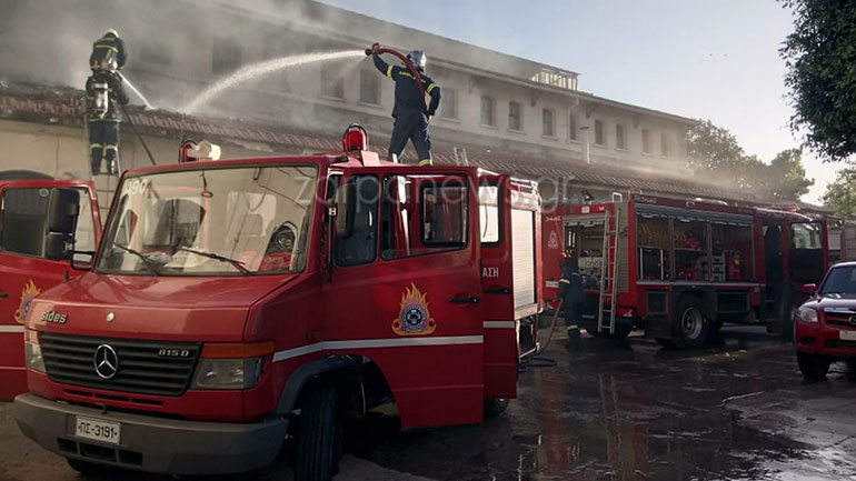 Χανιά: Πυρκαγιά στη Δημοτική Αγορά