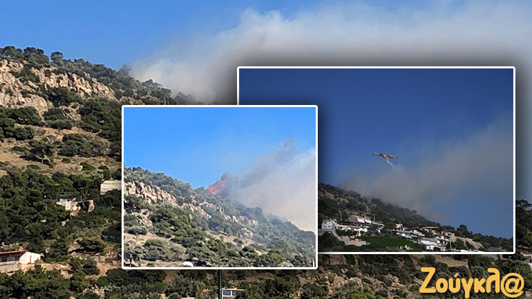 Μεγάλη φωτιά στο Κορωπί – Κλειστή η Αθηνών-Σουνίου