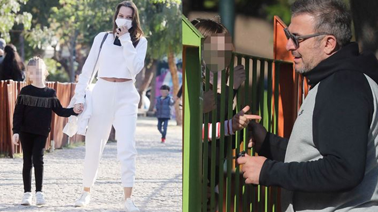 Υβόννη Μπόσνιακ & Αντώνης Ρέμος: Παιχνίδια με τη μικρή Ελένη στη Γλυφάδα