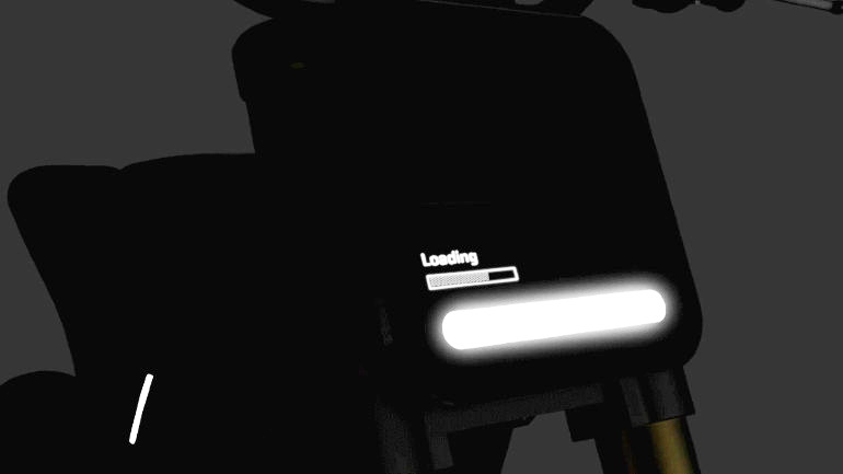 Το εμπρός LED φωτιστικό σώμα είναι ενσωματωμένο στην αγωνιστική μάσκα.