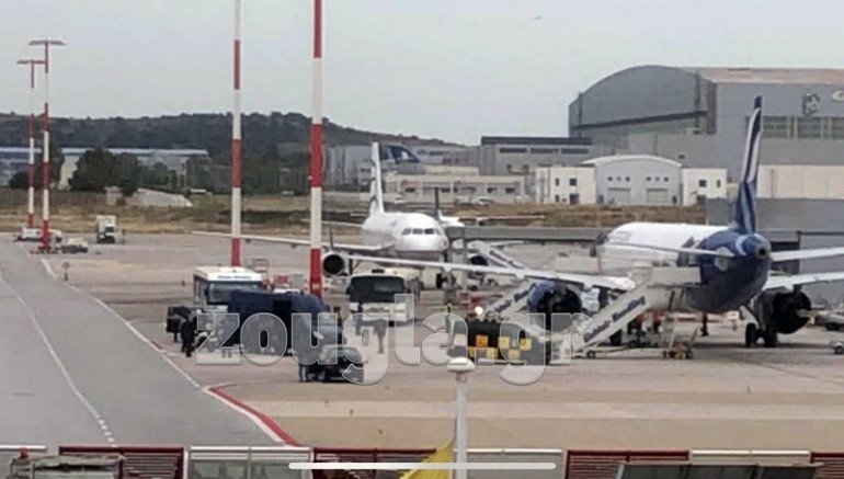 Κατά την άφιξη του Γ. Λαγού στο Ελ. Βενιζέλος