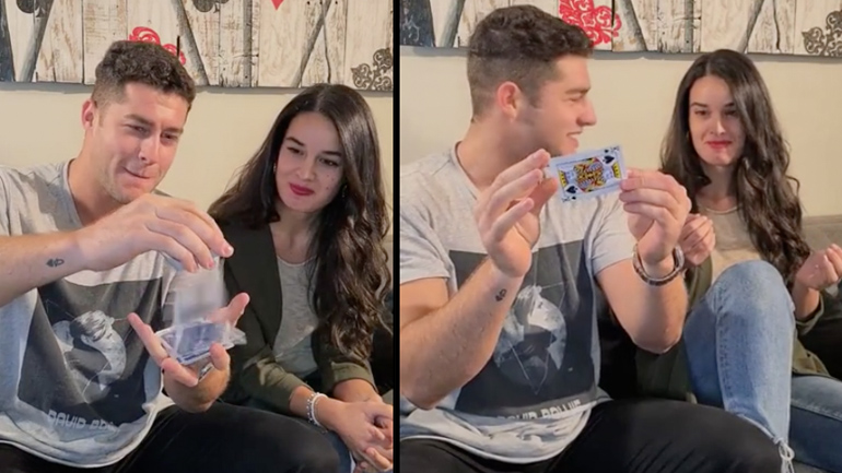 Μαγικό κόλπο με μια τράπουλα