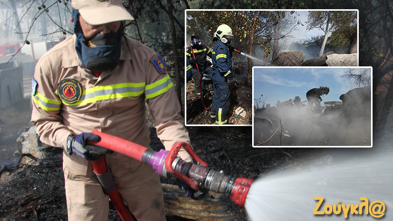Φωτιά σε υπαίθριο χώρο στο Μαρούσι Φωτιά σε υπαίθριο χώρο στο Μαρούσι