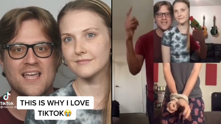 Ένα αστείο duet-video του Tik Tok