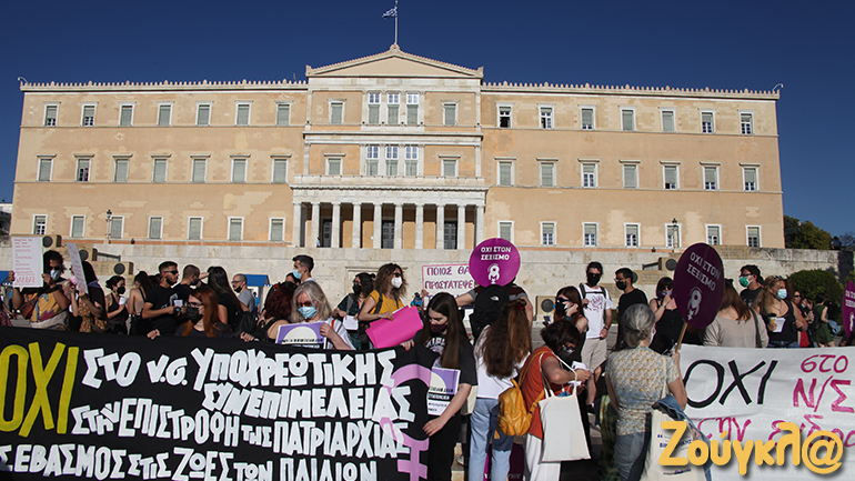 Συγκέντρωση διαμαρτυρίας στο Σύνταγμα για την υποχρεωτική συνεπιμέλεια Συγκέντρωση διαμαρτυρίας στο Σύνταγμα για την υποχρεωτική συνεπιμέλεια