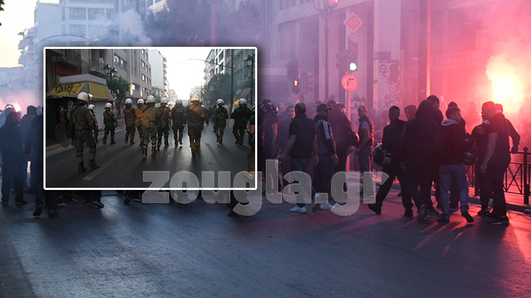 Συγκέντρωση οπαδών του ΠΑΟΚ στην Ομόνοια – Ισχυρή αστυνομική παρουσία Συγκέντρωση οπαδών του ΠΑΟΚ στην Ομόνοια – Ισχυρή αστυνομική παρουσία