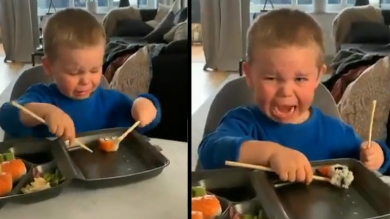 Αγοράκι σιχαίνεται τα chopsticks