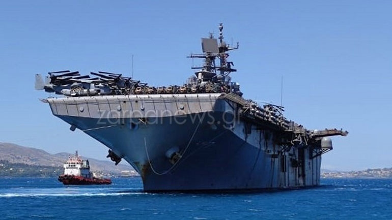 Έδεσε στη Σούδα το «θηρίο» ελικοπτεροφόρο USS Iwo Jima του αμερικανικού 6ου στόλου