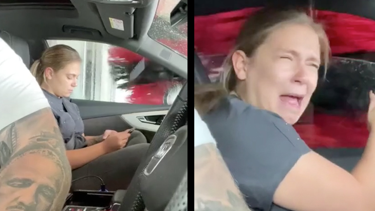 Πλάκα στο πλυντήριο αυτοκινήτων 