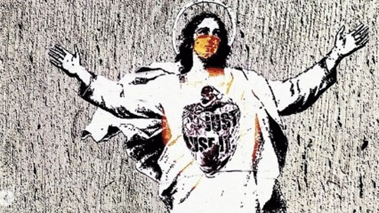 Street art καλλιτέχνις μήνυσε το Βατικανό για αναπαραγωγή του έργου της σε γραμματόσημο