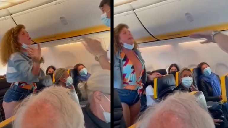 Γυναίκα αρνείται να φορέσει μάσκα στο αεροπλάνο