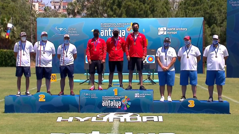 Η Εθνική Ομάδα Σύνθετου Τόξου Ανδρών κατέκτησε το χάλκινο μετάλλιο στους Ευρωπαϊκούς Αγώνες στην Αττάλεια της Τουρκίας