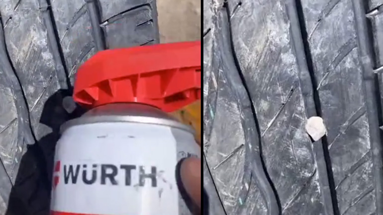 Πώς να αφαιρέσετε μια πέτρα από ένα ελαστικό