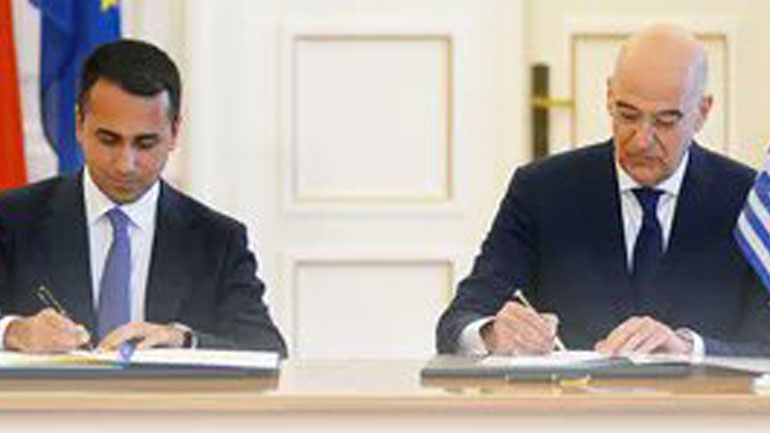 Μήνυμα Δένδια για τον έναν χρόνο από την υπογραφή ΑΟΖ Ελλάδας-Ιταλίας