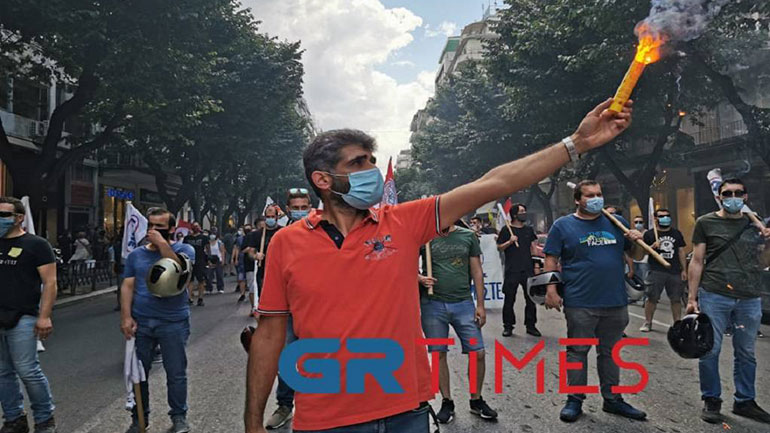 Πορείες στη Θεσσαλονίκη για τα εργασιακά