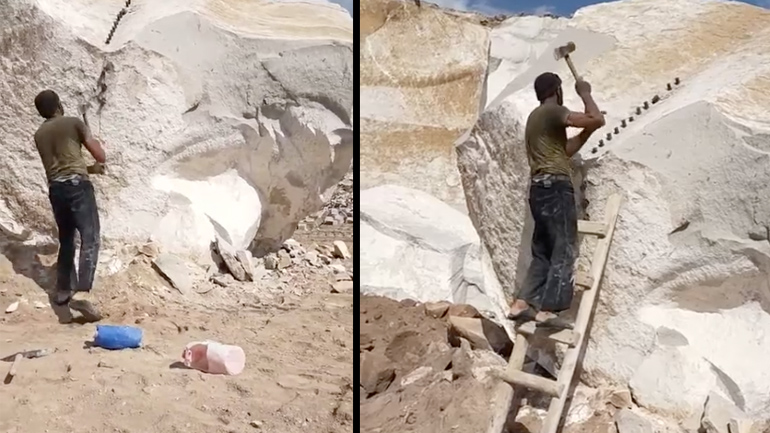 Bράχος κόβεται στη μέση