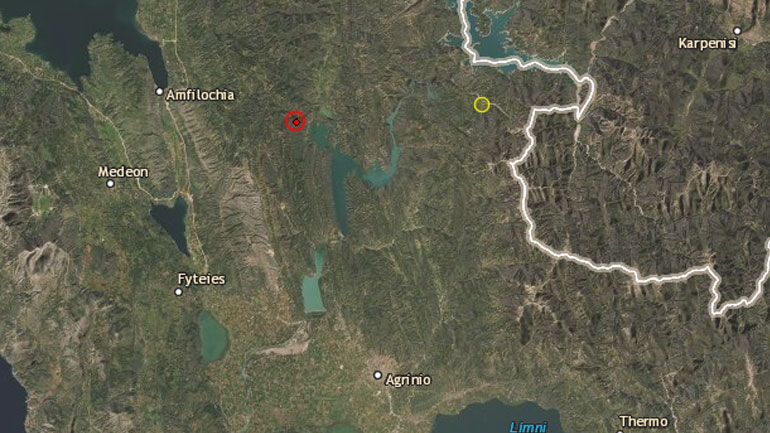 Σεισμός 3,4 Ρίχτερ στην Αμφιλοχία Σεισμός 3,4 Ρίχτερ στην Αμφιλοχία