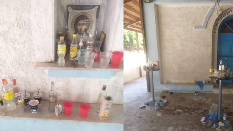 Σέρρες: Άγνωστοι μετέτρεψαν το παρεκκλήσι του Αγ. Μανδηλίου σε μπαρ