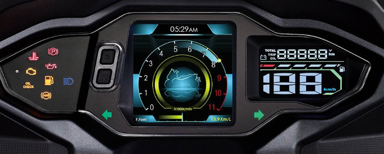 Ψηφιακά όργανα σε δύο οθόνες TFT.