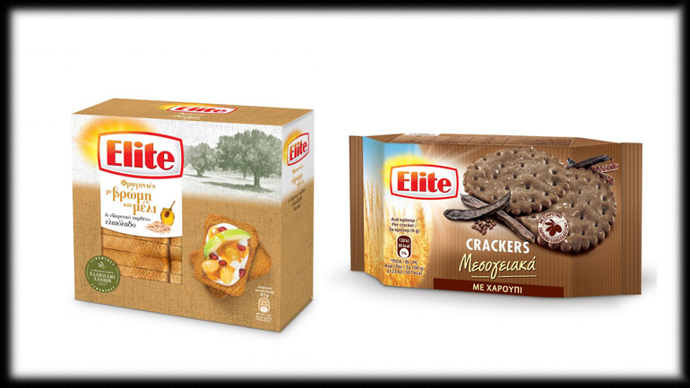 Η Elite καινοτομεί ξανά με δυο νέα προϊόντα: Elite Φρυγανιές με Βρώμη & Μέλι και Elite Crackers Μεσογειακά με Χαρούπι