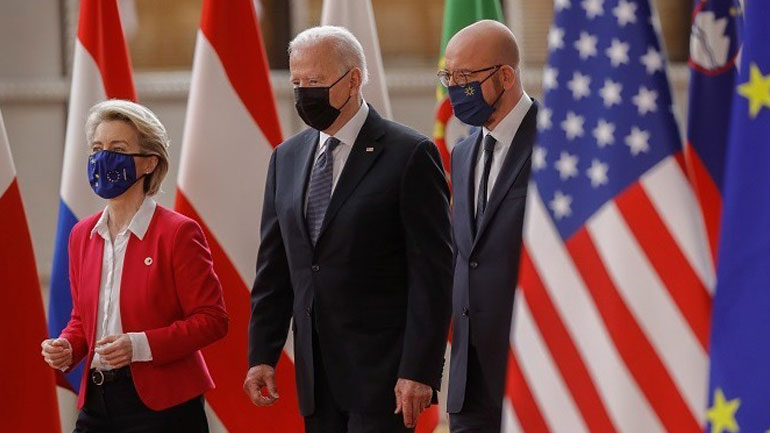 Σύνοδος Κορυφής ΕΕ-ΗΠΑ: «Είμαστε αποφασισμένοι για βιώσιμη αποκλιμάκωση στην Ανατολική Μεσόγειο»