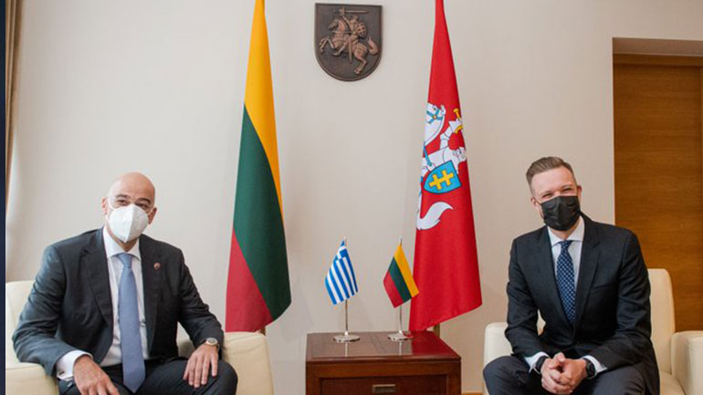 Στο Βίλνιους ο Ν. Δένδιας-Συνάντηση με τον Λιθουανό ομόλογό του