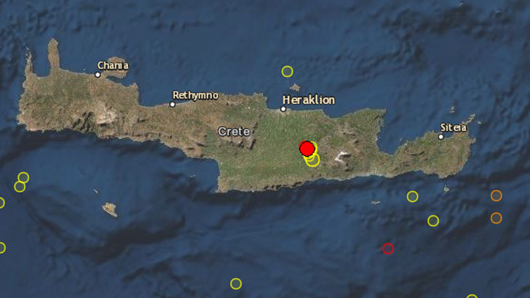Σεισμός 3,5 Ρίχτερ στην Κρήτη