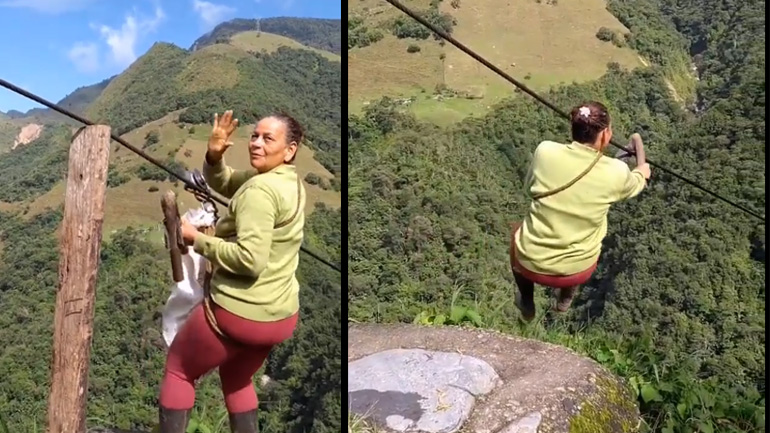 Αυτοσχέδιο τελεφερίκ (Κολομβία)